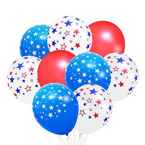 LUOEM Independence Day Party Decoration Patriotic Decorations Star Print Party Balloons 4th of Ju... | Walmart (US)