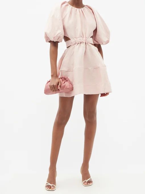 Psychedelia cutout linen-blend mini dress | Matches (UK)