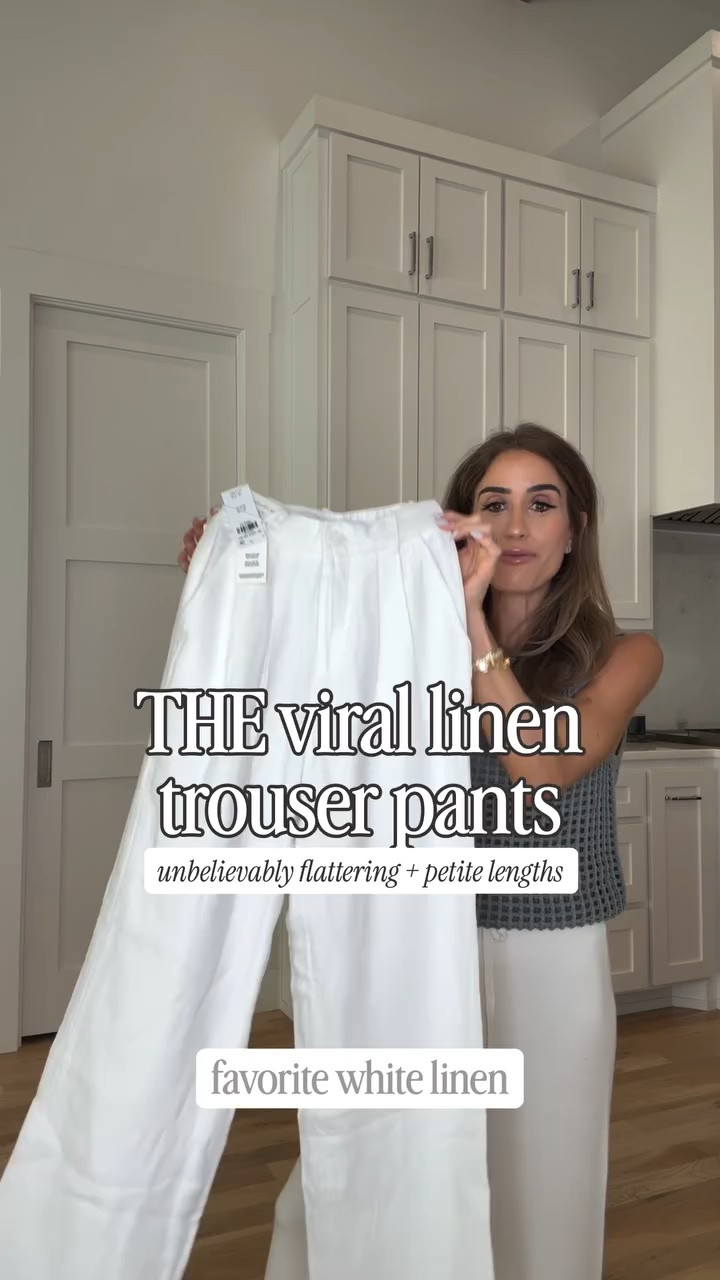The viral linen trouser pants that are unbelievably flattering on anyone, especially petites! I’ve had this style and always grab it each year in the newer versions because they’re *that* good! 

They look so polished and chic and can be worn with flats or heels. They come in a few color options, but the white is my favorite! Im 5’1 and wearing the petite length. 

These are lightweight, breathable, and make your legs look so long! The perfect tailored fit, without having to get them tailored 😉 

petite linen pants, petite linen trousers, linen pants for short girls, petite summer outfits, lightweight summer pants, breathable outfits, capsule wardrobe summer, neutral summer outfits, effortless outfits, petite style tips, linen outfit ideas

#petitestyle #petitefashion #linenpants #summeroutfits #petiteoutfits

#LTKPetite #LTKSaleAlert