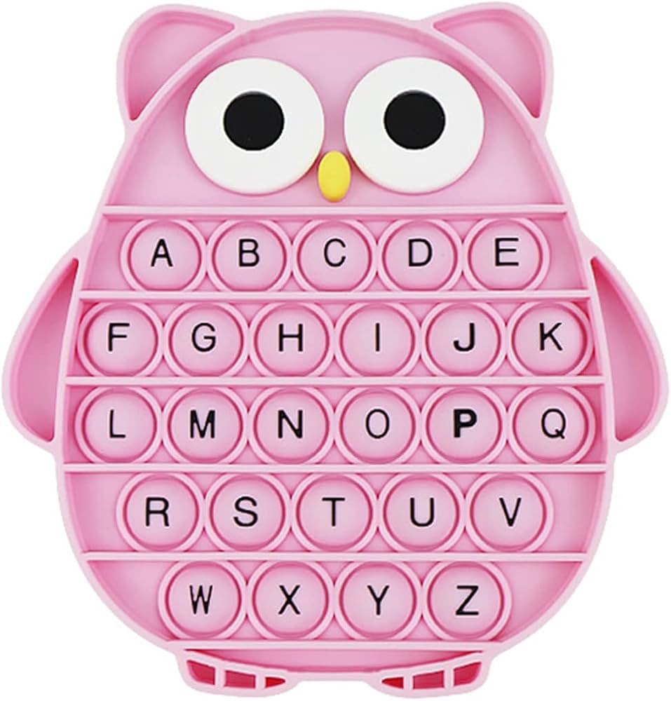 Push Pop Bubble Fidget Sensory Toy, Silicone Stress Relief Popping Toy, ABC Alphabet Owl Shaped E... | Amazon (US)
