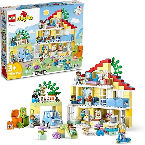 LEGO DUPLO Town 3 in 1 Family House 10994 Educational STEM Building Toy Set, Gift for Christmas f... | Amazon (US)