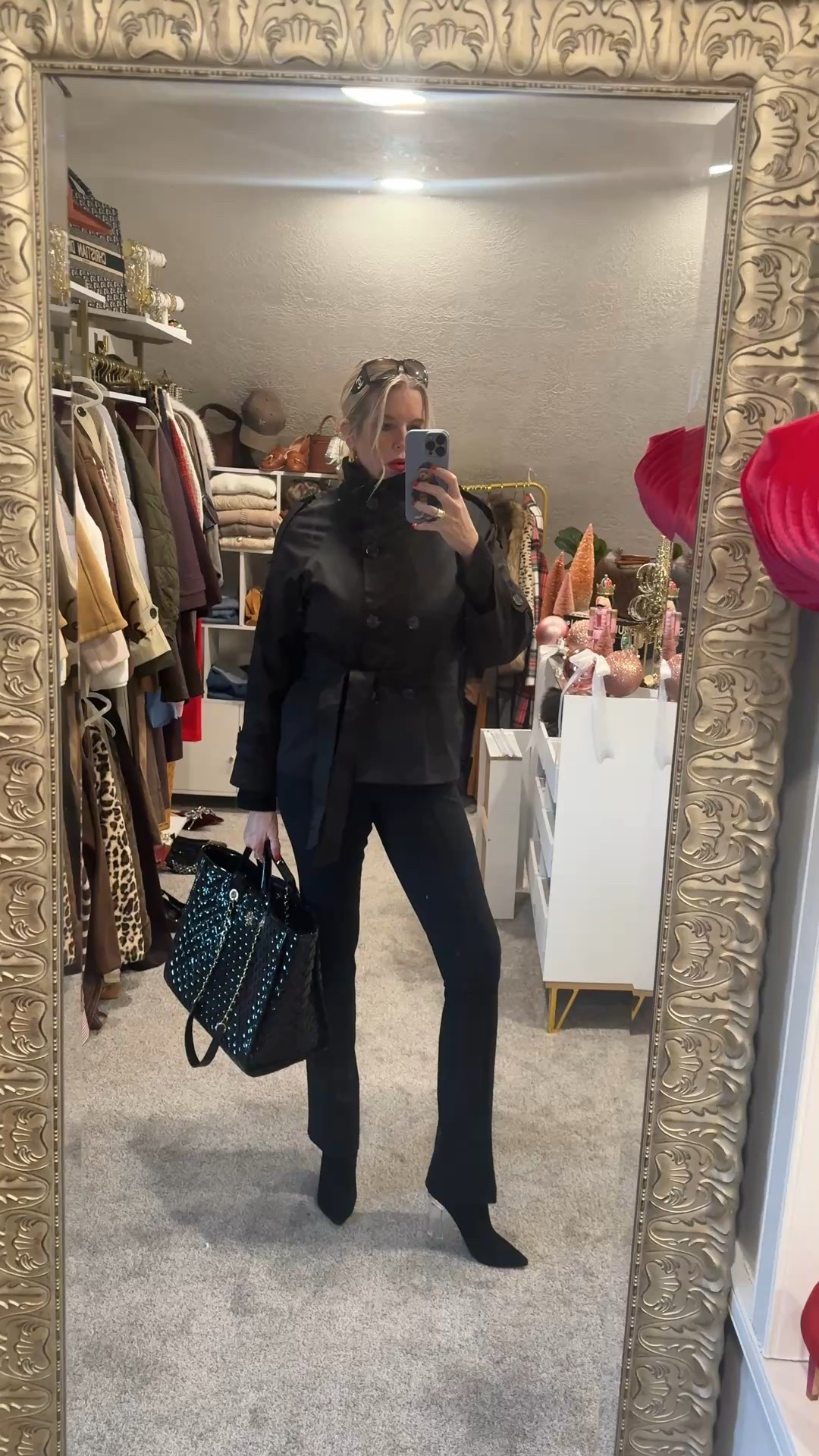 Over 50 —
COOL GIRL STYLE

I couldn’t resist the chic high collar on this trench style coat! 

It’s a French Kiss💋

With that said “I had to get it in two colors”… Like they say “like it,buy it twice”

Which color is your favorite?

Spanx Ponte pant with little flair 
Tts in a med

-I am in a med in trench 
-Chanel sunglasses (vintage) 
-Bag  Caroline Hill 


#LTKOver40 #LTKWorkwear #LTKootd