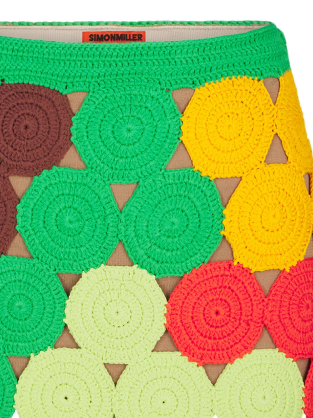 Simon Miller Beep Beep crochet mini skirt - Green | Farfetch Global