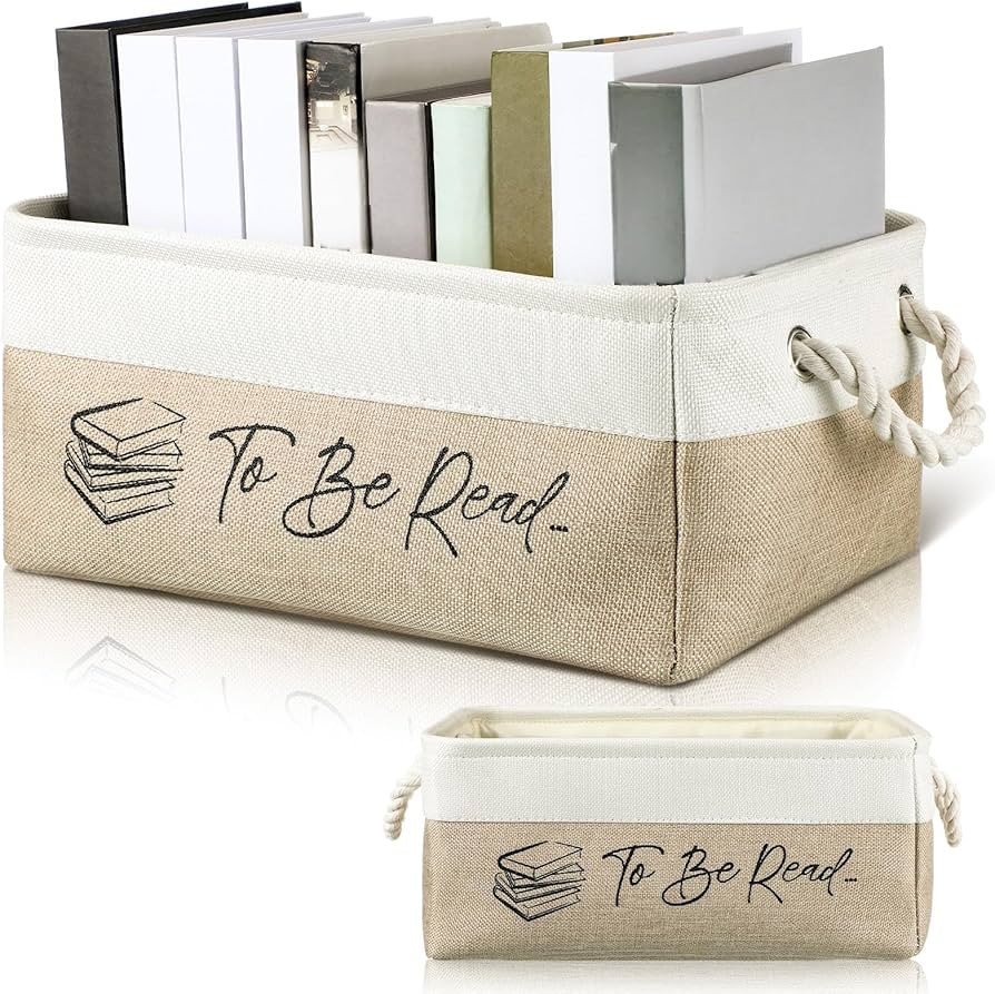Marsui Book Lover Gifts TBR Book Storage Basket to Be Read List Storage Bin Bookish Accessories B... | Amazon (US)