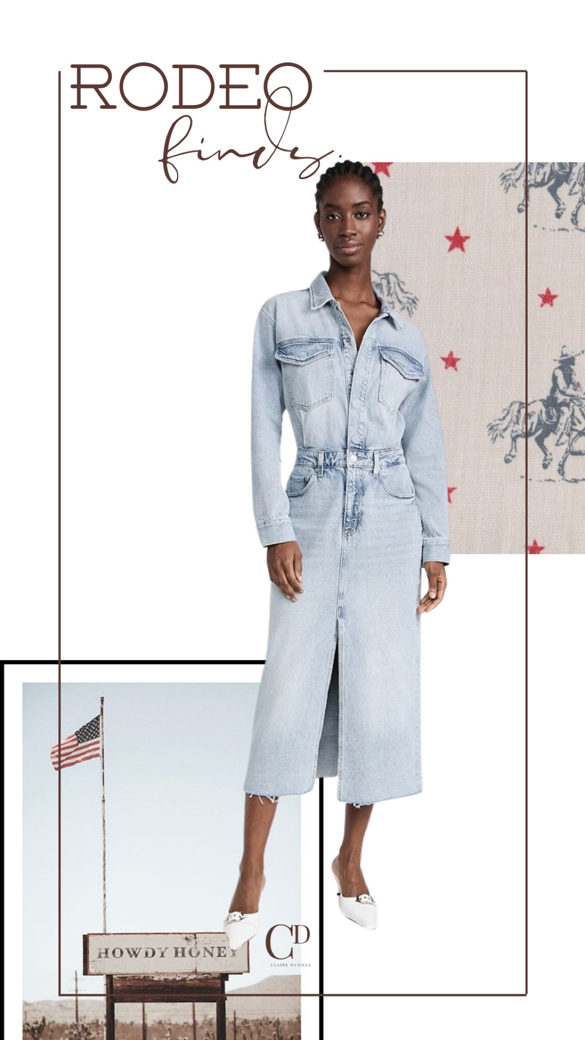 Midi length denim dress. Adorable! 👢

#LTKsalealert #LTKstyletip #LTKSpringSale