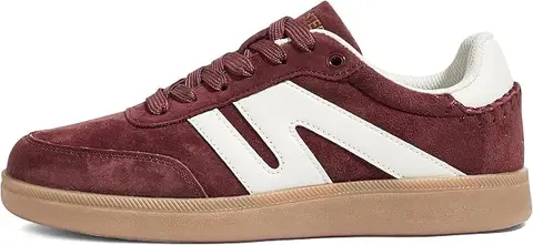 LUCKY STEP Women Retro Gum Sole Fashion Sneakers