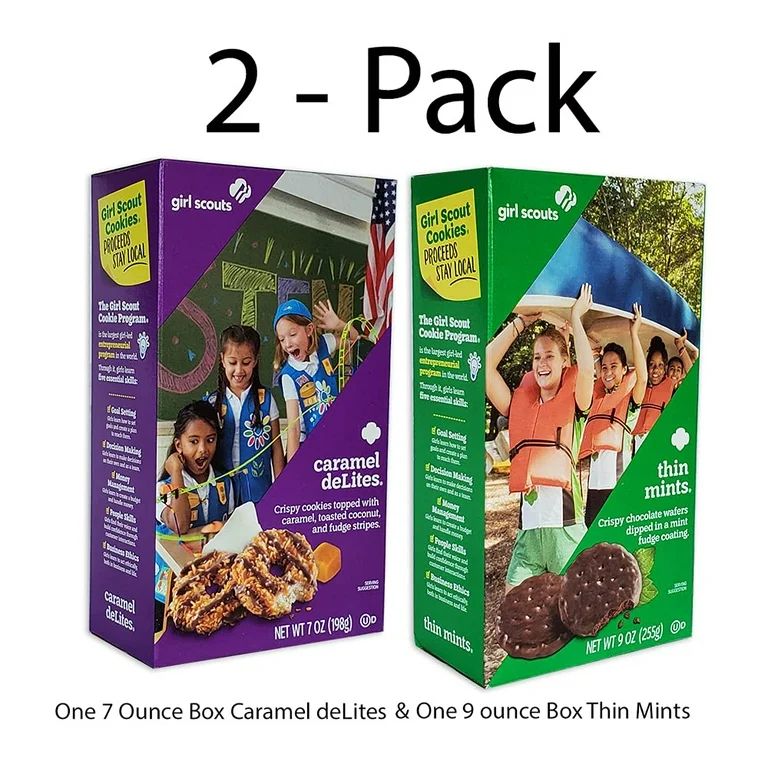Girl Scout Cookies - Thin Mints And Caramel De Lites - 1 Box Of Each - Walmart.com | Walmart (US)