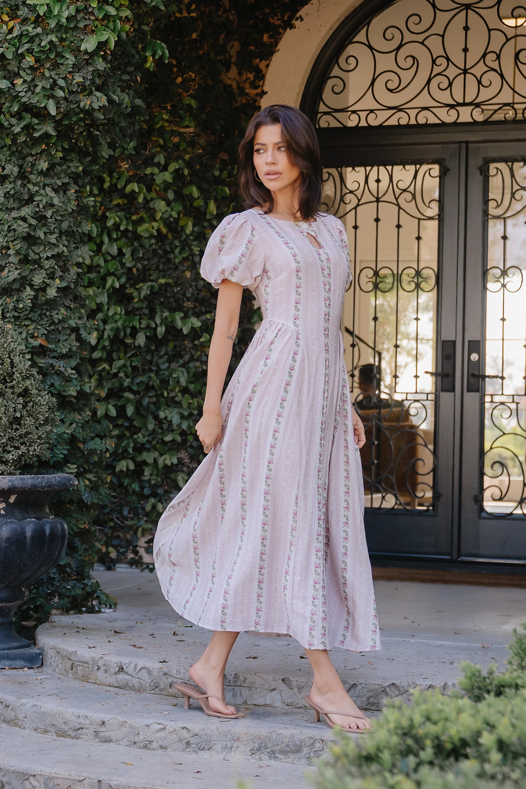 Baylor Floral Maxi Dress in Pink | Böhme US