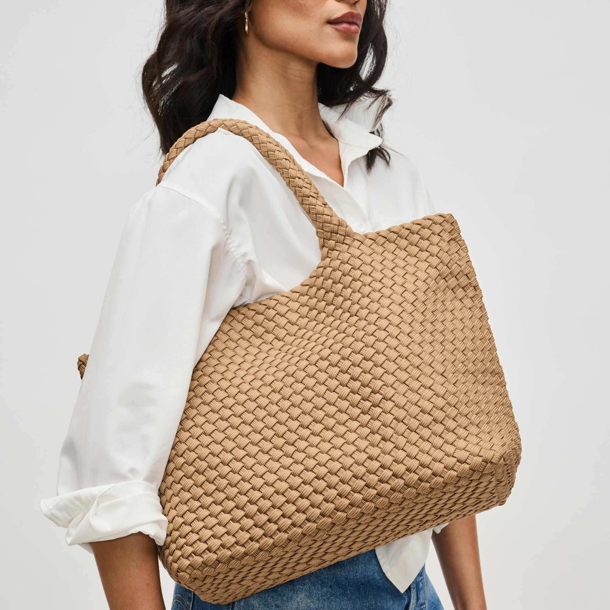 Sky's The Limit - Medium Laced Up Eco-Edition Tote | Sol and Selene
