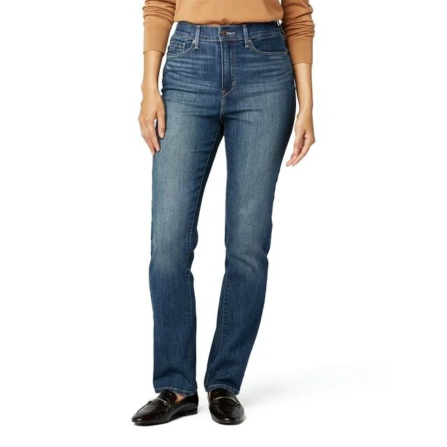 Signature by Levi Strauss & Co. Women's and Women's Plus High Rise Straight Jean | Walmart (US)