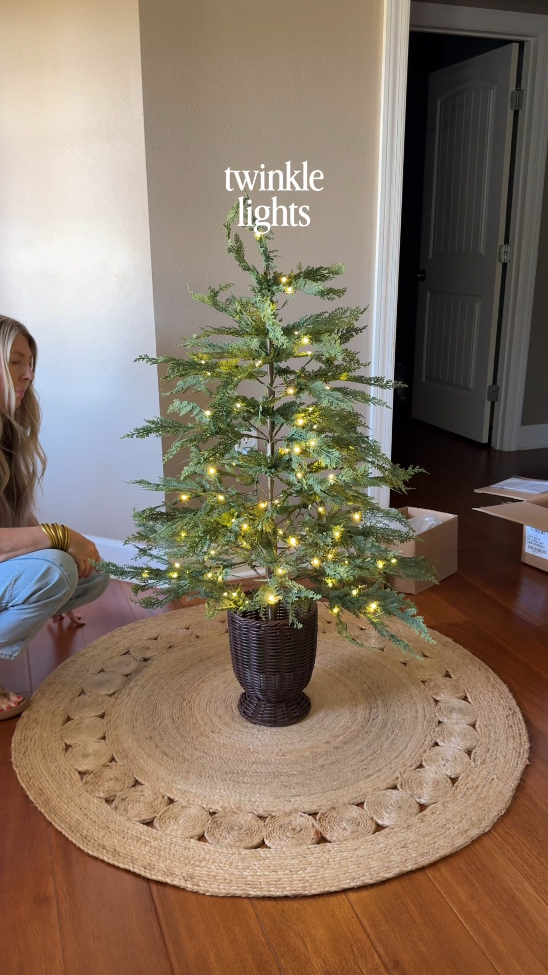 I just saw the viral 4 Foot cypress tree from My Texas House has restocked! ✨ I’ve had the original a few year and grabbed on of this year’s so I could show you the new planter! I love the dark rattan pot & twinkle lights.

#LTKSeasonal #LTKHome