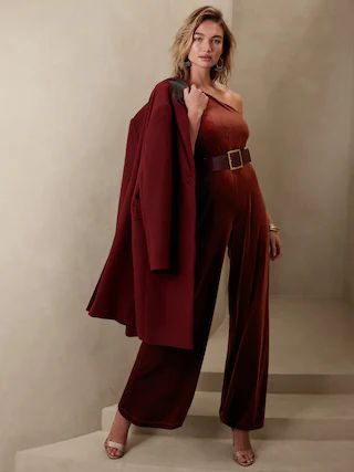 One-Shoulder Maxi Jumpsuit | Banana Republic Factory