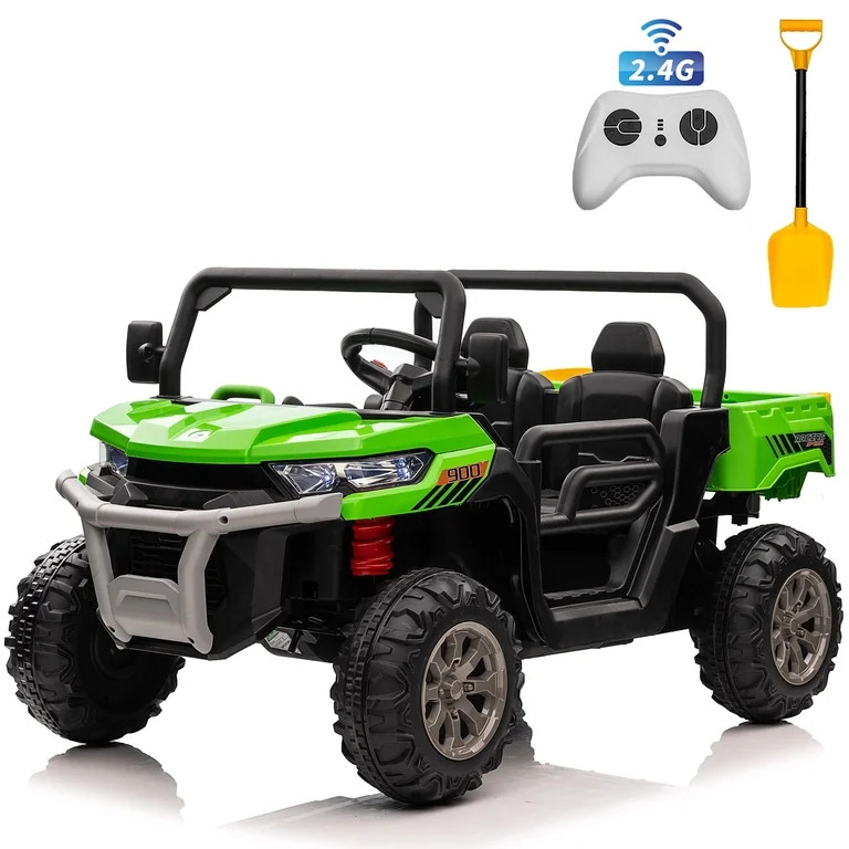 Joyracer 24V Ride on Toys, 2 Seater 4-Wheel UTV Car, Ride on Dump Truck for Big Kids with Trailer... | Walmart (US)