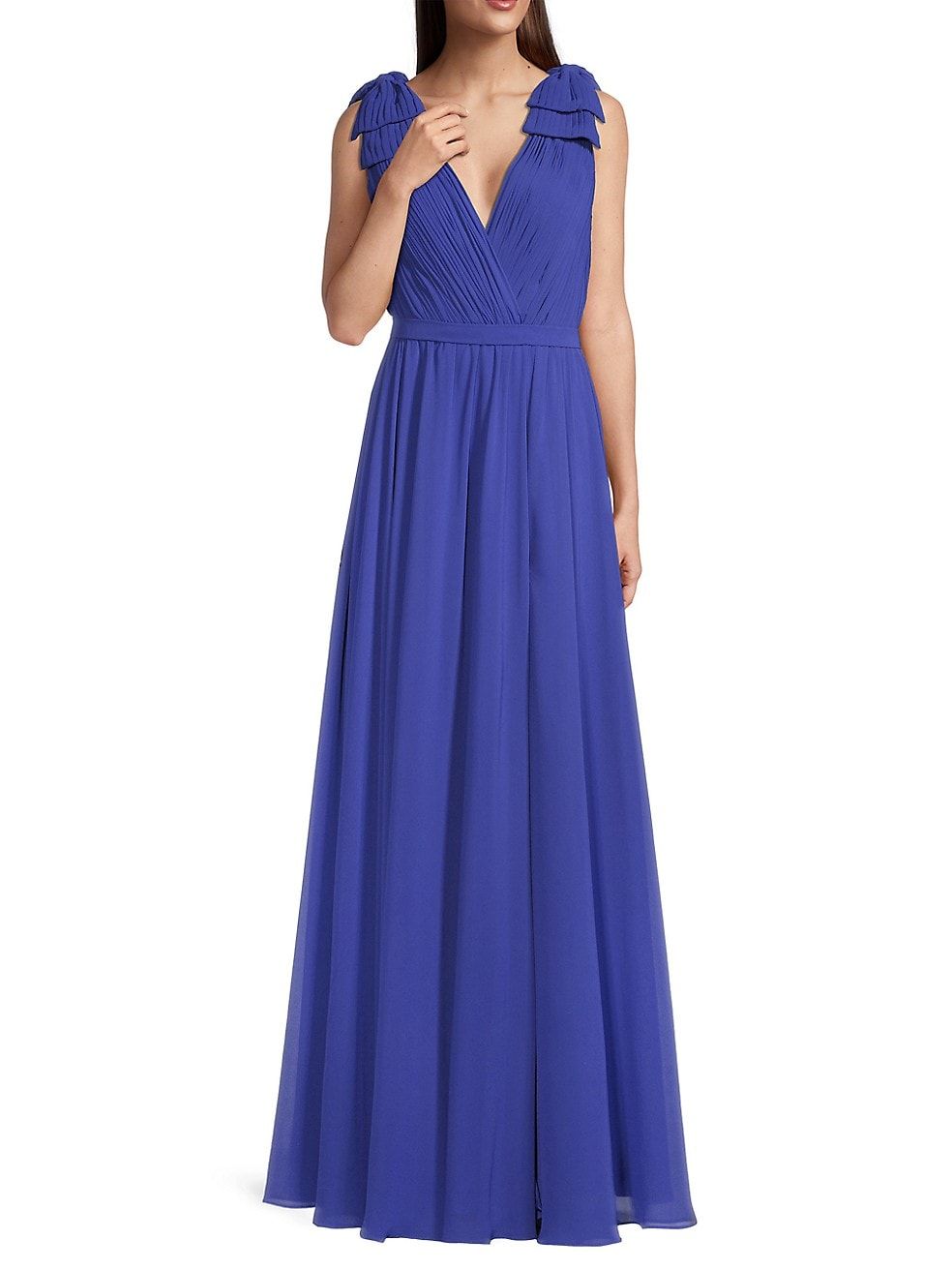 Shoulder Bow Crepe Gown | Saks Fifth Avenue