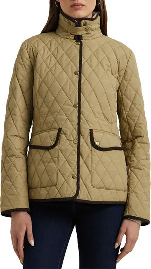 Quilted Faux Shearling Collar Jacket | Nordstrom