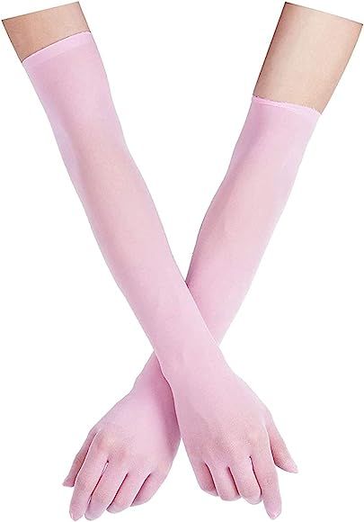 TAIKMD Women's Tulle Evening Long Gloves Semi Sheer Wedding Bridal Glove Party Opera Photography Mit | Amazon (CA)