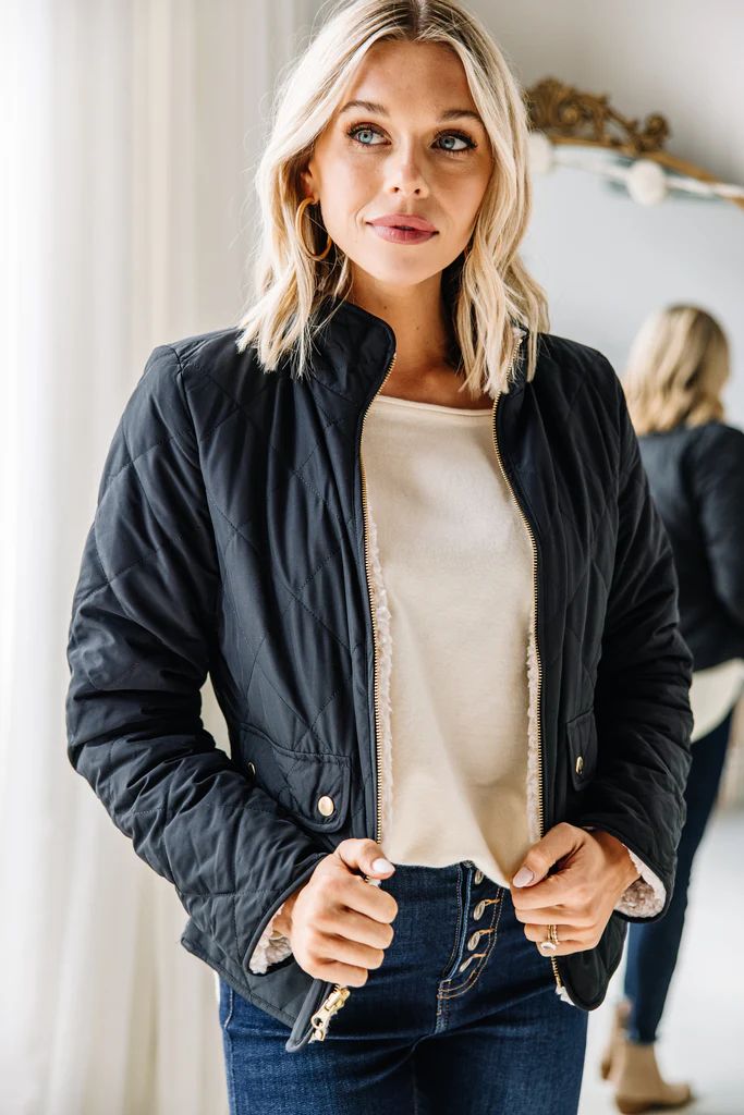 Just Imagine Black Reversible Jacket | The Mint Julep Boutique