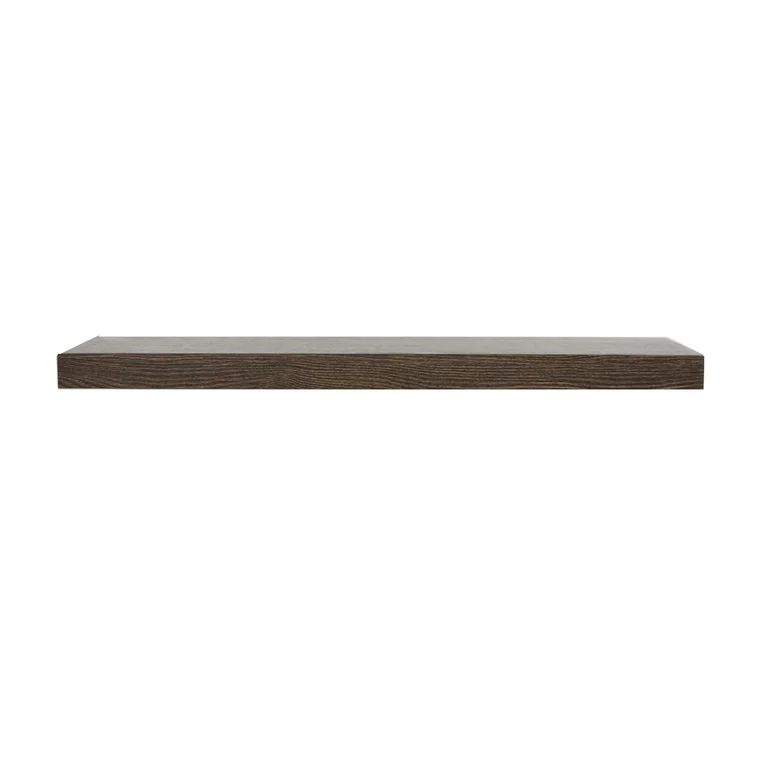InPlace Plank Floating Wall Shelf, 35.4" x 7.5" x 2.5", One Modern Shelf | Walmart (US)