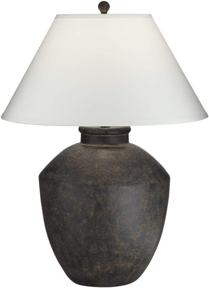 Pacific Coast Lighting Massa 29.56" Jar Resin Table Lamp in Black Terracota | Amazon (US)