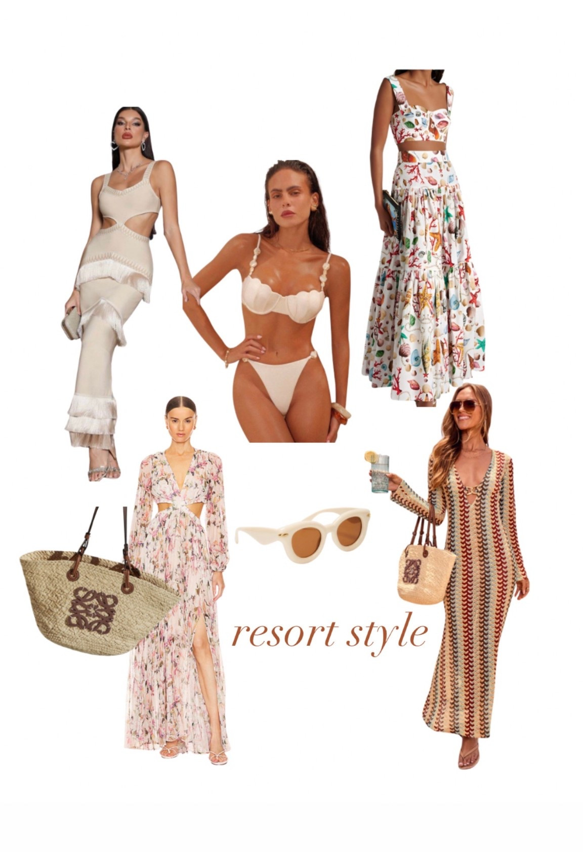 Neutral resort looks  Check out these cute resort vacation finds.  I am a size small in the swimsuits and dresses &  size 6 in the slides.  

#ResortLooks #ResortStyle #VacationLooks #VacationStyle #VacationFit #ResortFit  #SwimsuitCoverups #CutOutDressDresses #ResortDresses #VacationDresses #beachbags

#LTKSeasonal #LTKTravel #LTKOver40