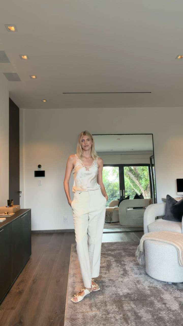 This satin lace top is the perfect staple for spring/summer 🌼 Paired with these easy cream trousers!

#LTKgrwm #LTKSeasonal #LTKootd