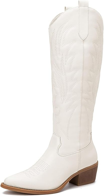 GLOBALWIN Women's The Western Cowboy Cowgirl Embroidered Knee High Boots | Amazon (US)