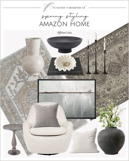 Living room furniture and decor refresh with Amazon. 

Area rugs, accent chair, wall art, table lamps, candlesticks, throw pillows, vintage pots, accent tables, decor bowls, pottery vases, home decor, spring decor  

#LTKstyletip #LTKhome #LTKFind