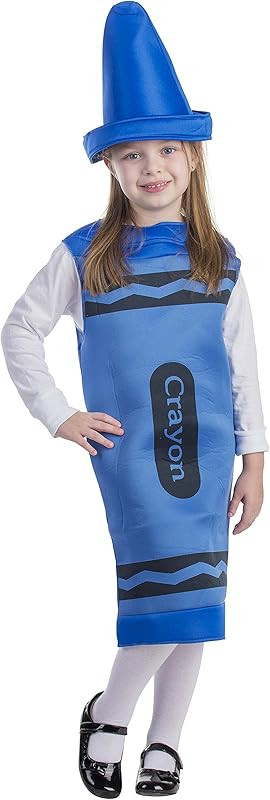 Dress-Up-America Crayon Costume For Kids - Blue Crayon Tunic For Girls And Boys | Amazon (US)