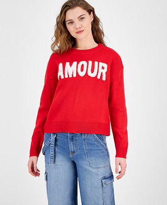Juniors' Novelty Verbiage Sweater | Macy's