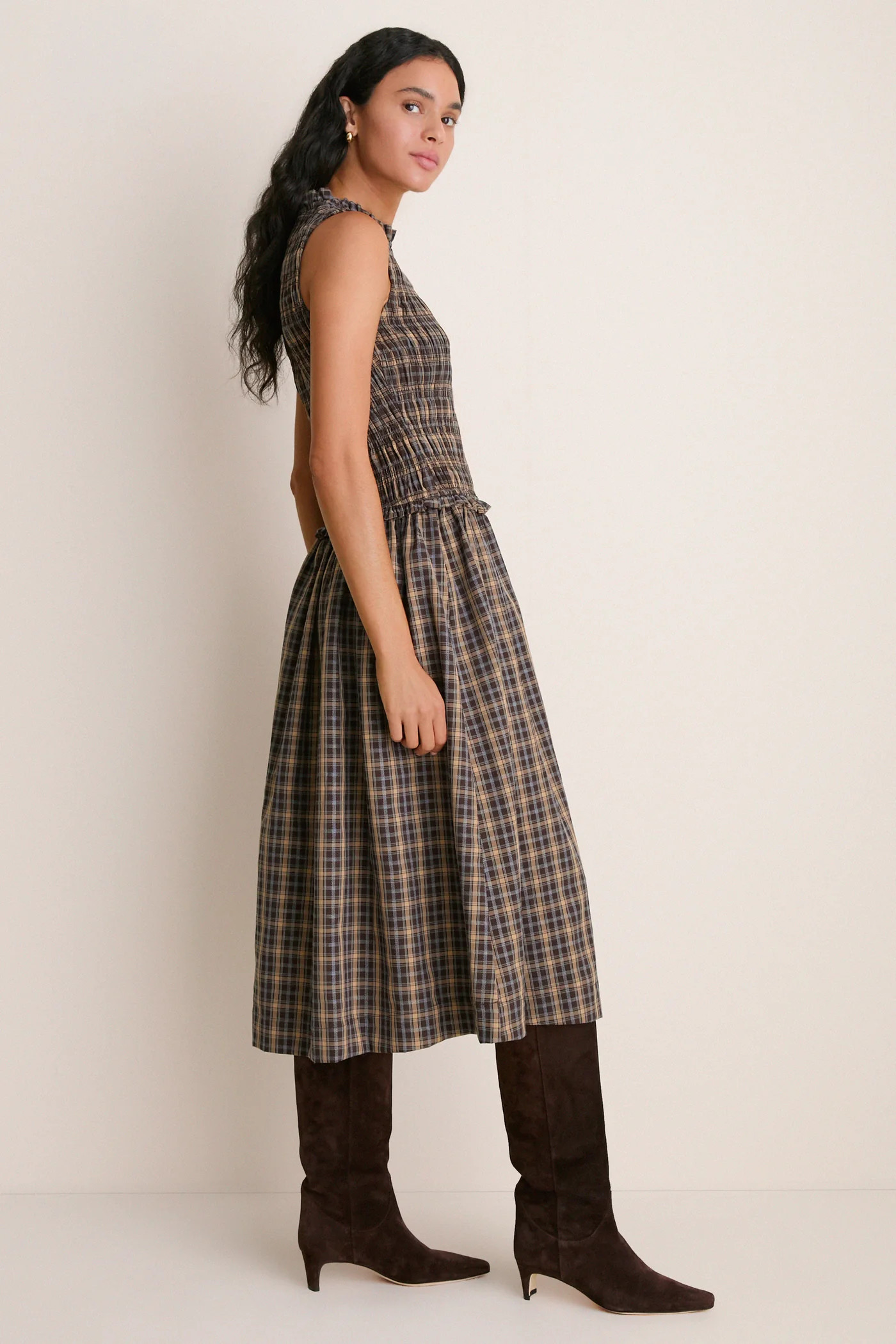 Harvest Tartan Smocked Olivia Midi Dress | Tuckernuck (US)