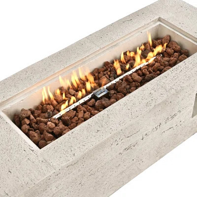 Outdoor Rectangular Propane Fire Pit | Wayfair North America