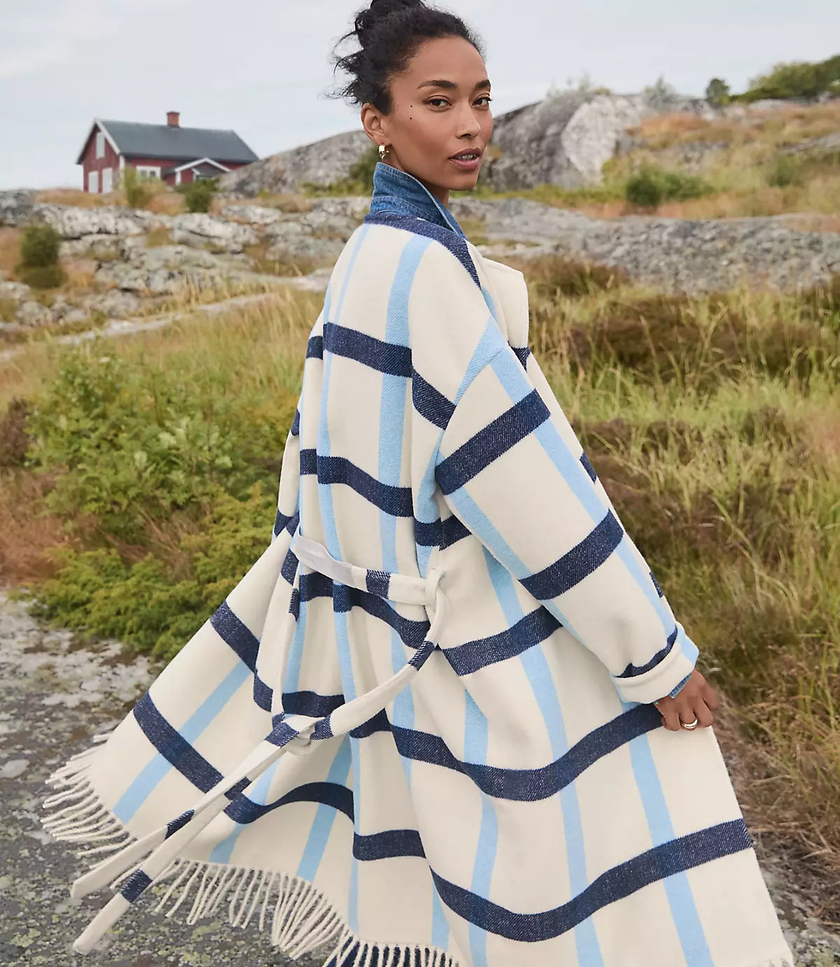 Plaid Belted Wrap Jacket | LOFT