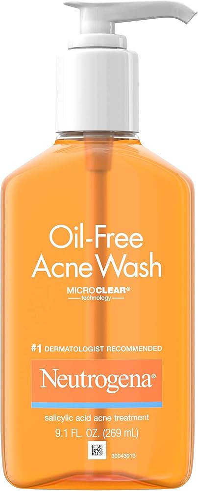 Neutrogena Oil-Free Facial Cleanser with Salicylic Acid for Acne-Prone Skin, 9.1 fl. oz | Amazon (US)