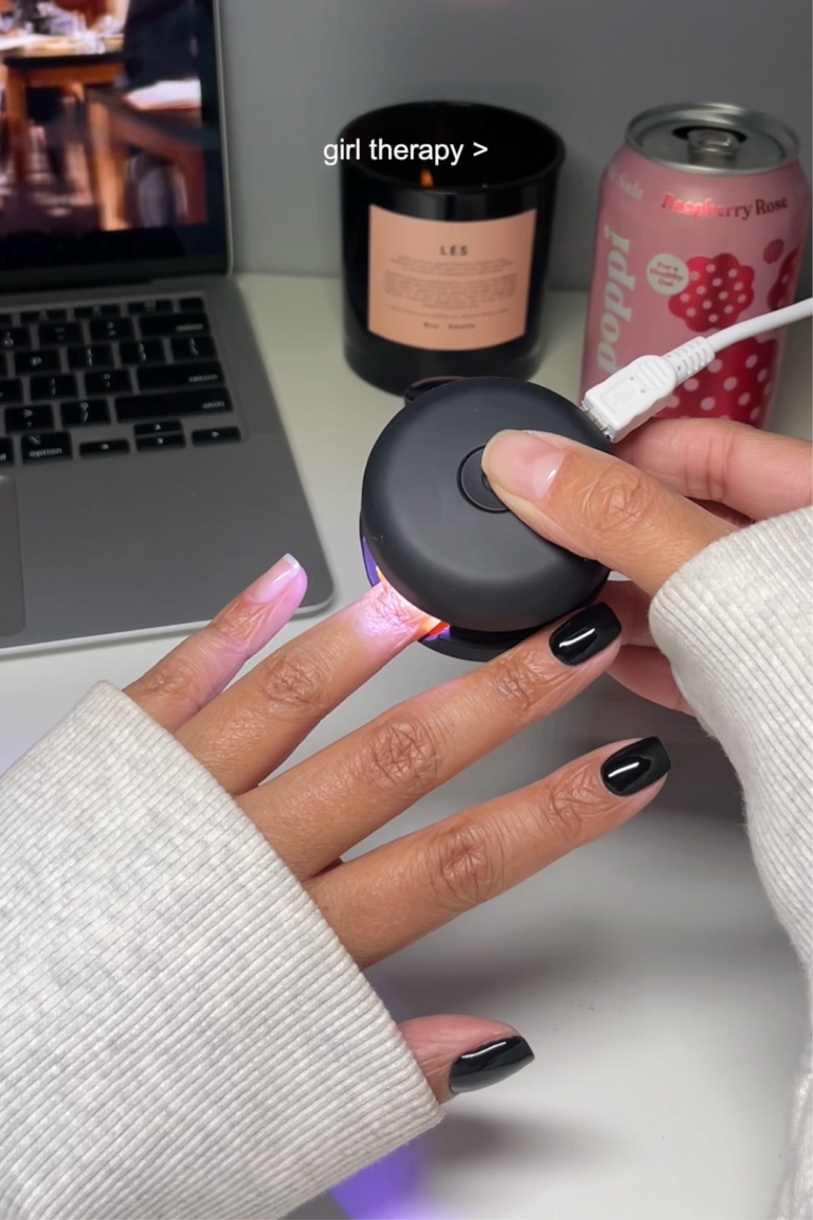 black gel nail kit 🖤