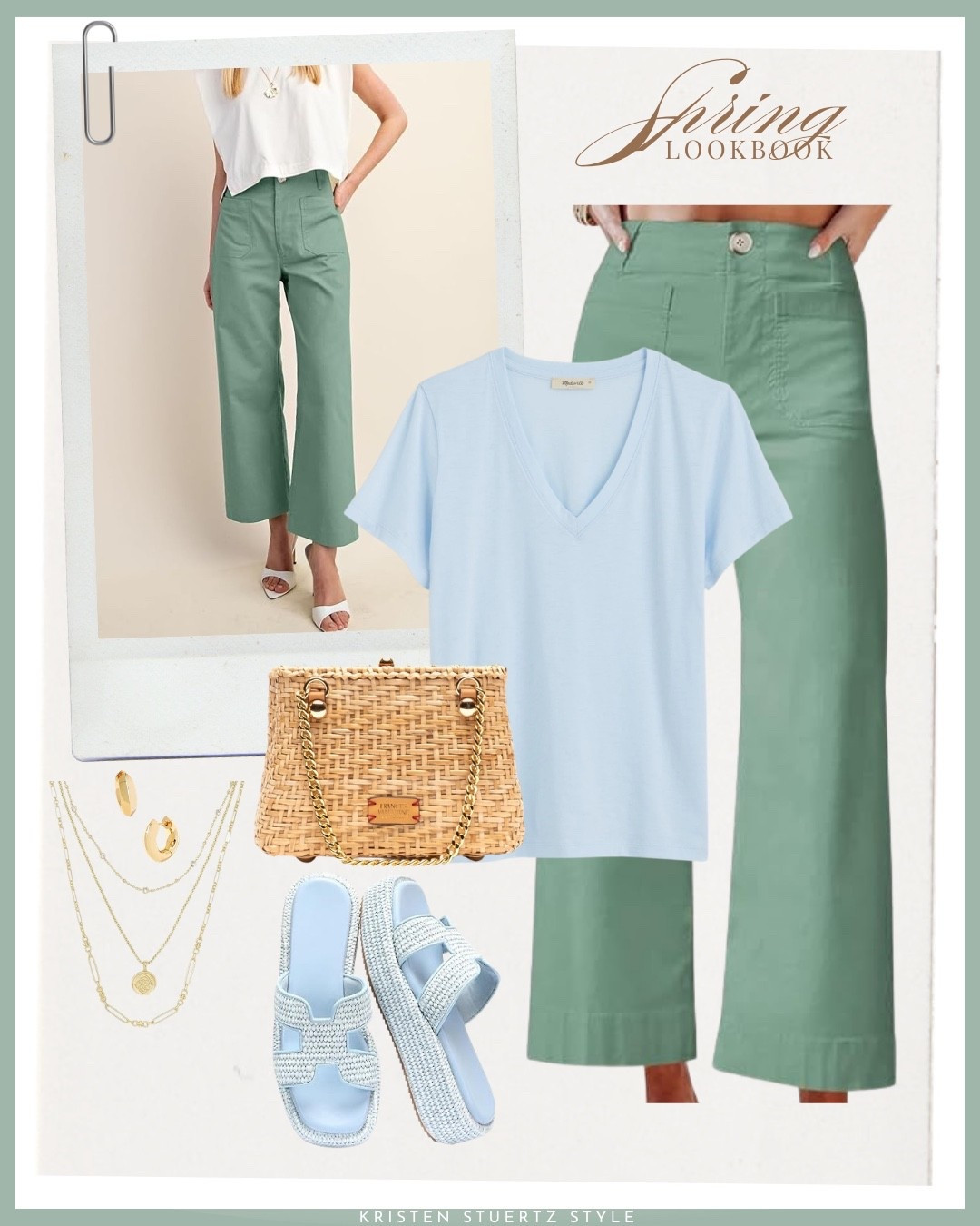 An everyday casual look for spring, the resort, or your upcoming vacation. 

I’ve paired a classic v neck shirt with high waisted wide leg cropped jeans, platform raffia sandals, a Frances Valentine basket bag, and gold accessories.

#vacation outfits beach #resort wear 2026 #spring outfits #ltkshoecrush

#LTKOver40 #LTKootd #LTKTravel