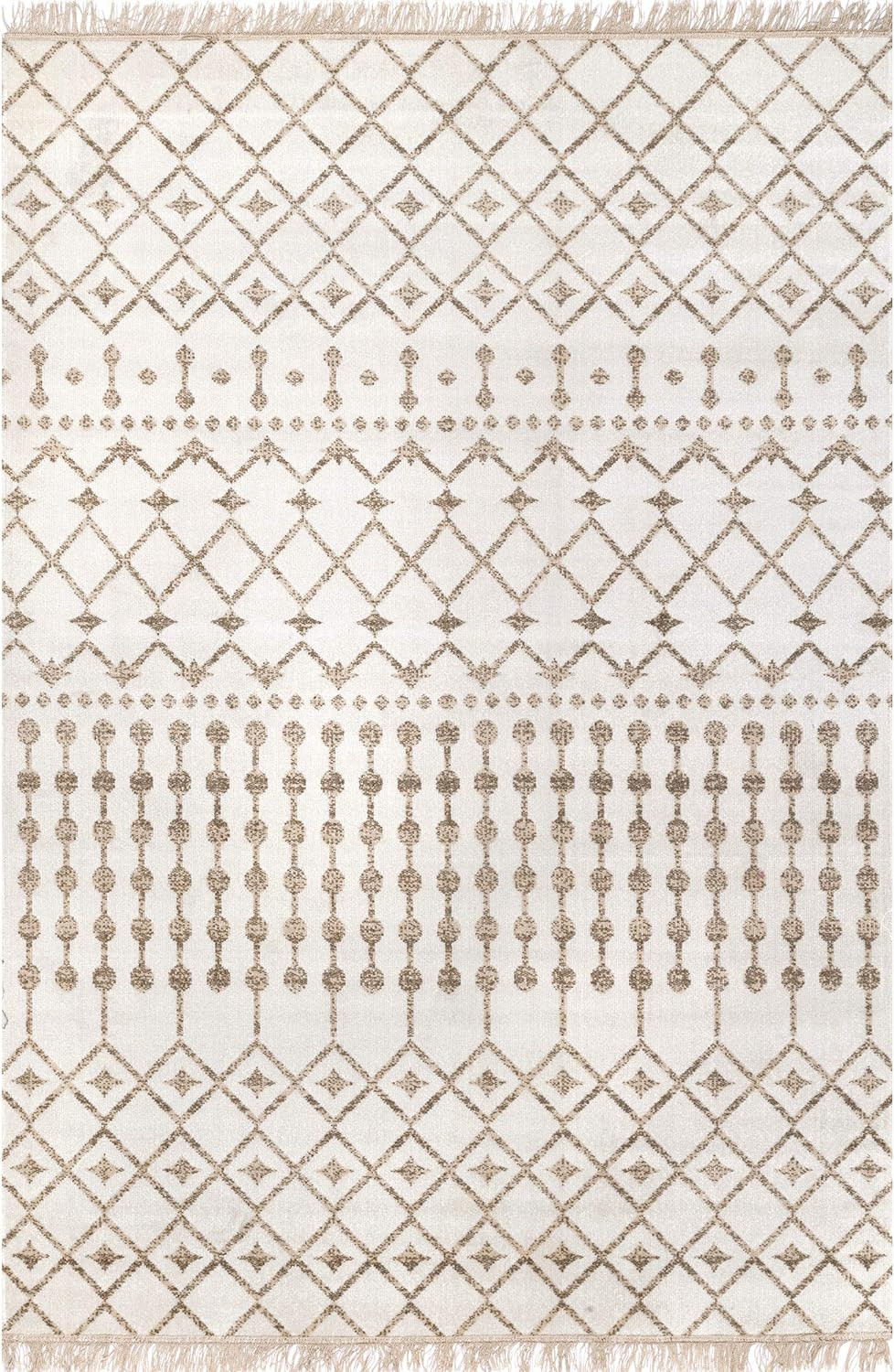 nuLOOM Rosalie Trellis Indoor/Outdoor Area Rug, 5' x 8', Beige | Amazon (US)