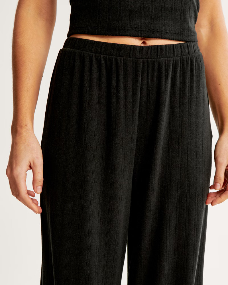 Women's Pointelle Wide Leg Pant | Women's New Arrivals | Abercrombie.com | Abercrombie & Fitch (US)