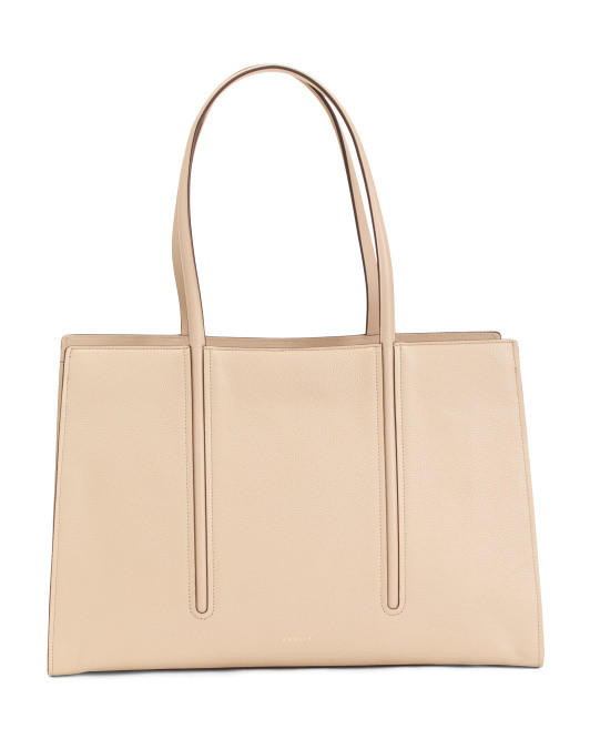 Leather Portland Place Large Open Top Tote | TJ Maxx