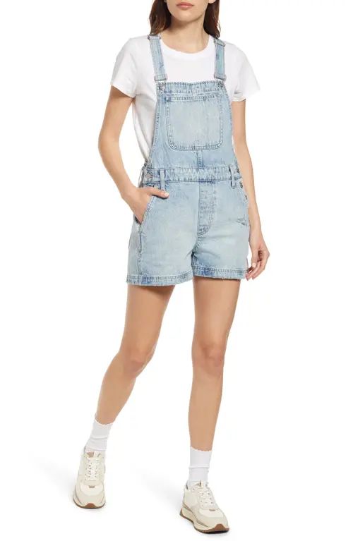 Madewell Corsica Short Overalls in Wardell Wash at Nordstrom, Size Xx-Large | Nordstrom