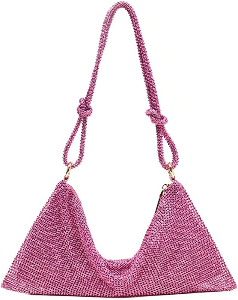 Amazon.com: Women Rhinestone Handbag Chic Evening Purse Shiny Hobo bags : Clothing, Shoes & Jewel... | Amazon (US)