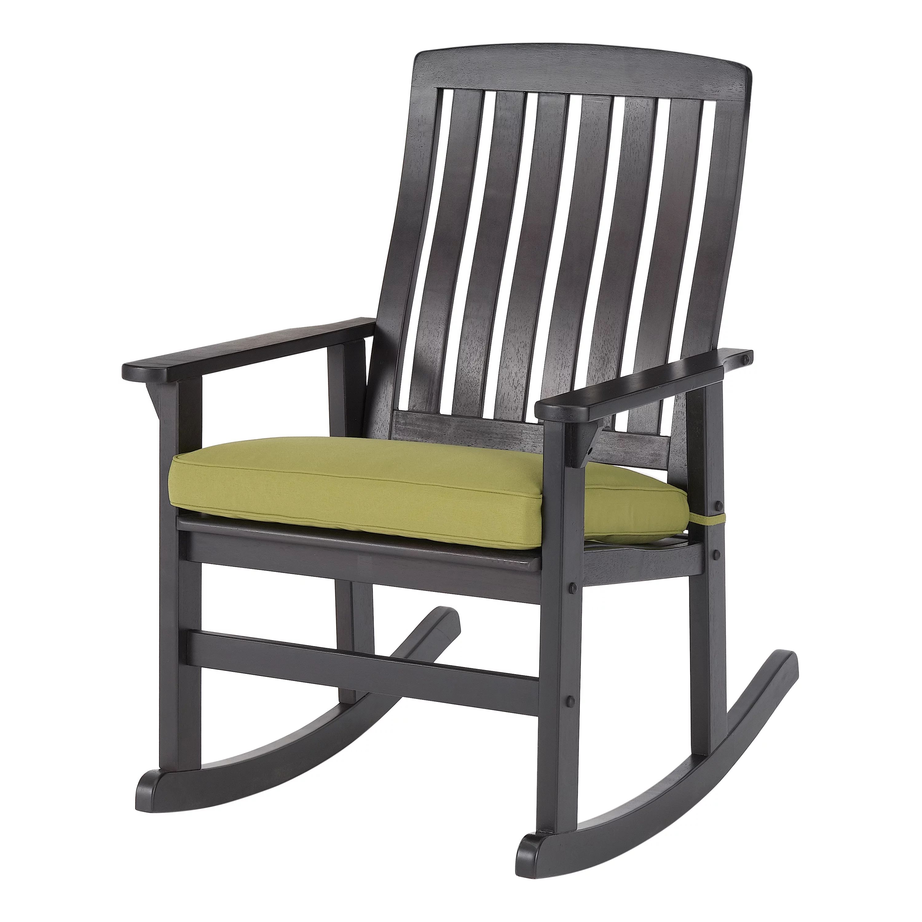 Better Homes & Gardens Delahey Cushioned Outdoor Wood Rocking Chair | Walmart (US)