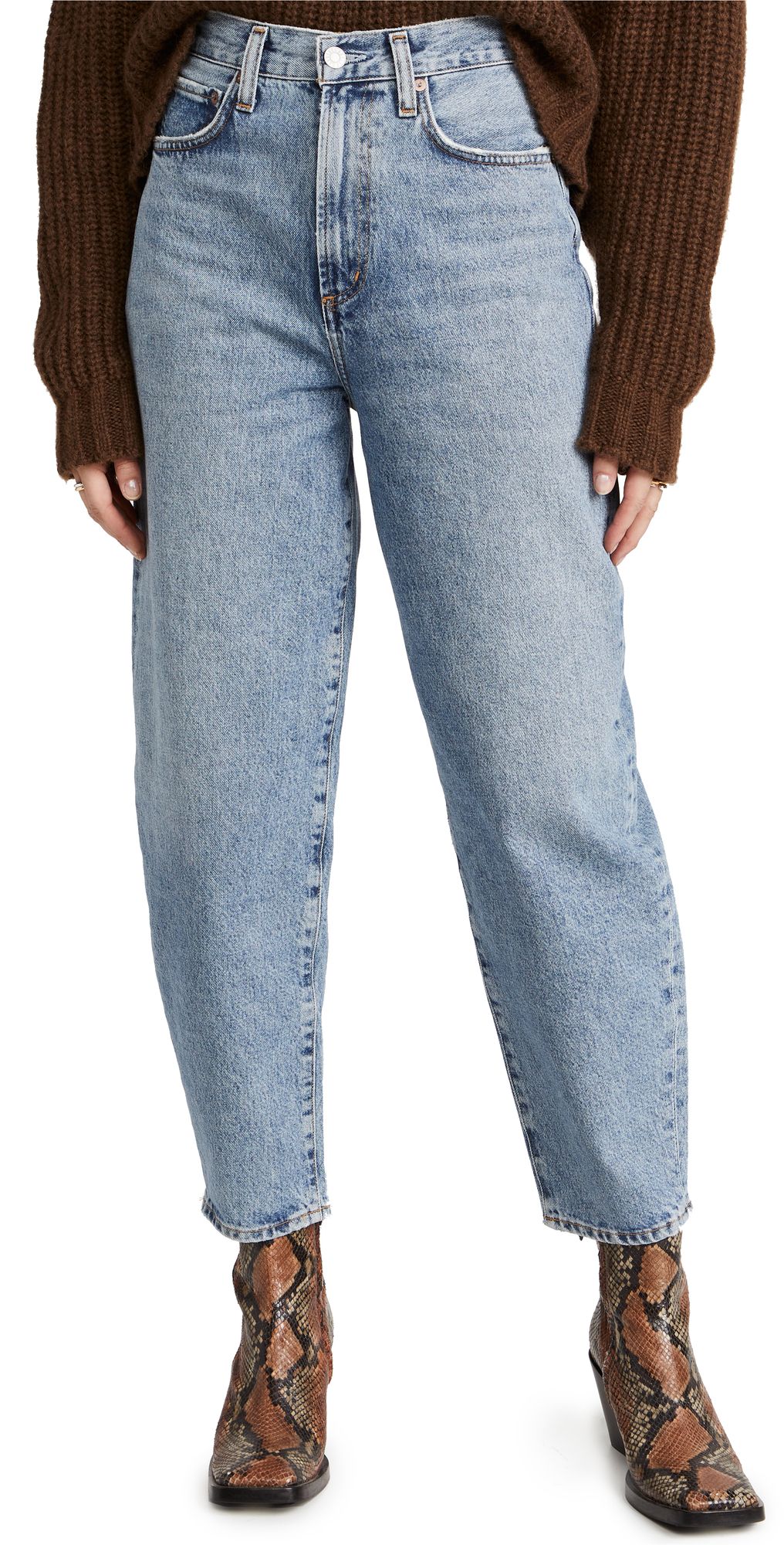 AGOLDE Ultra High Rise Curved Taper Balloon Jeans | Shopbop