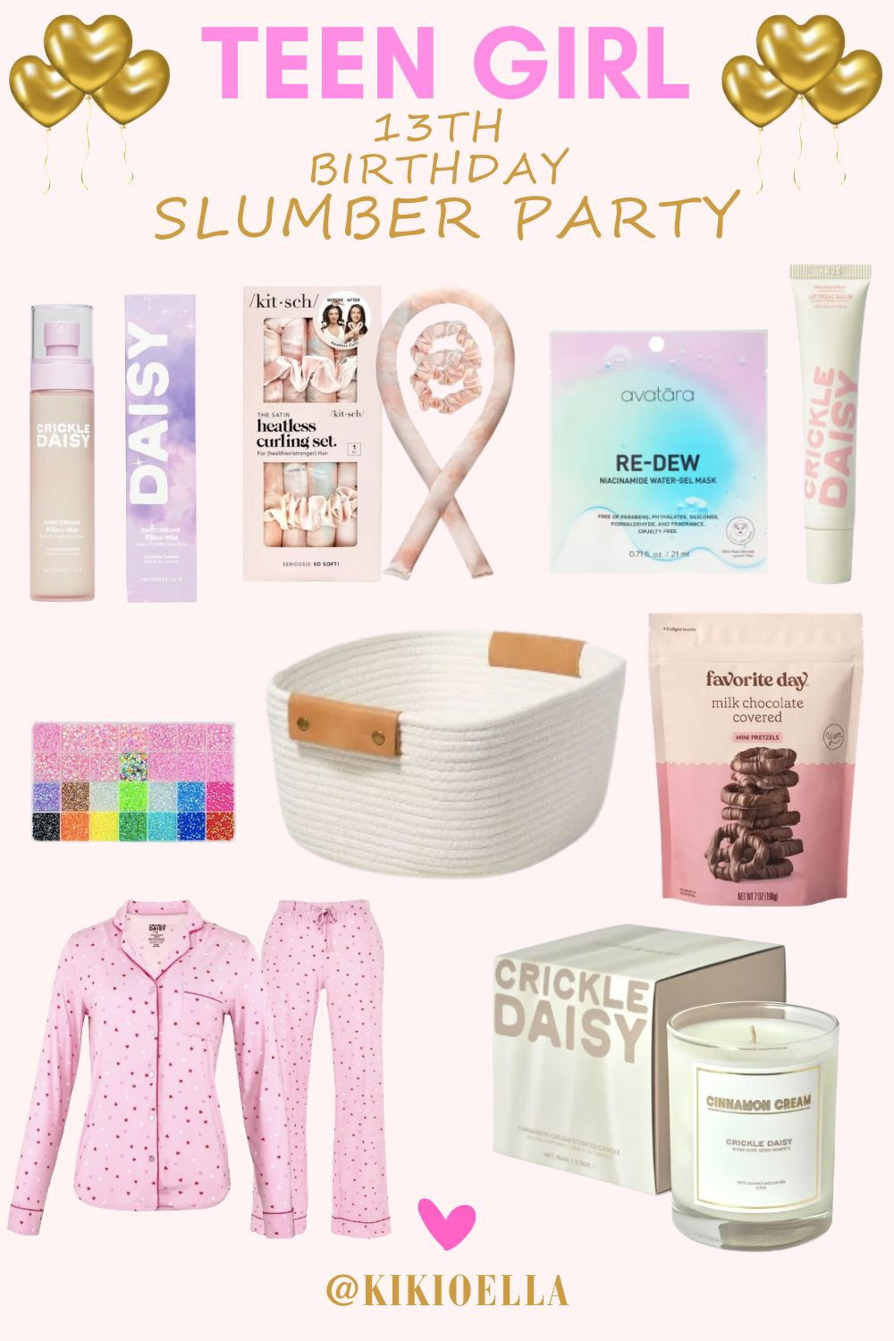 The ultimate 13th birthday slumber party goodies! ☁️✨ If you have a teen or tween girl to shop for, this is such a cute and fun aesthetic they will love. Cozy PJs, trendy skincare, heatless curls, and snacks. 🎀  The girls loved bedazzling their stuff, too!

#teengirlgifts #13thbirthdayparty #slumberpartyideas #tweenstyle #LTKunder50 #LTKkids #LTKfinds 

 #LTKmomlife #LTKKids