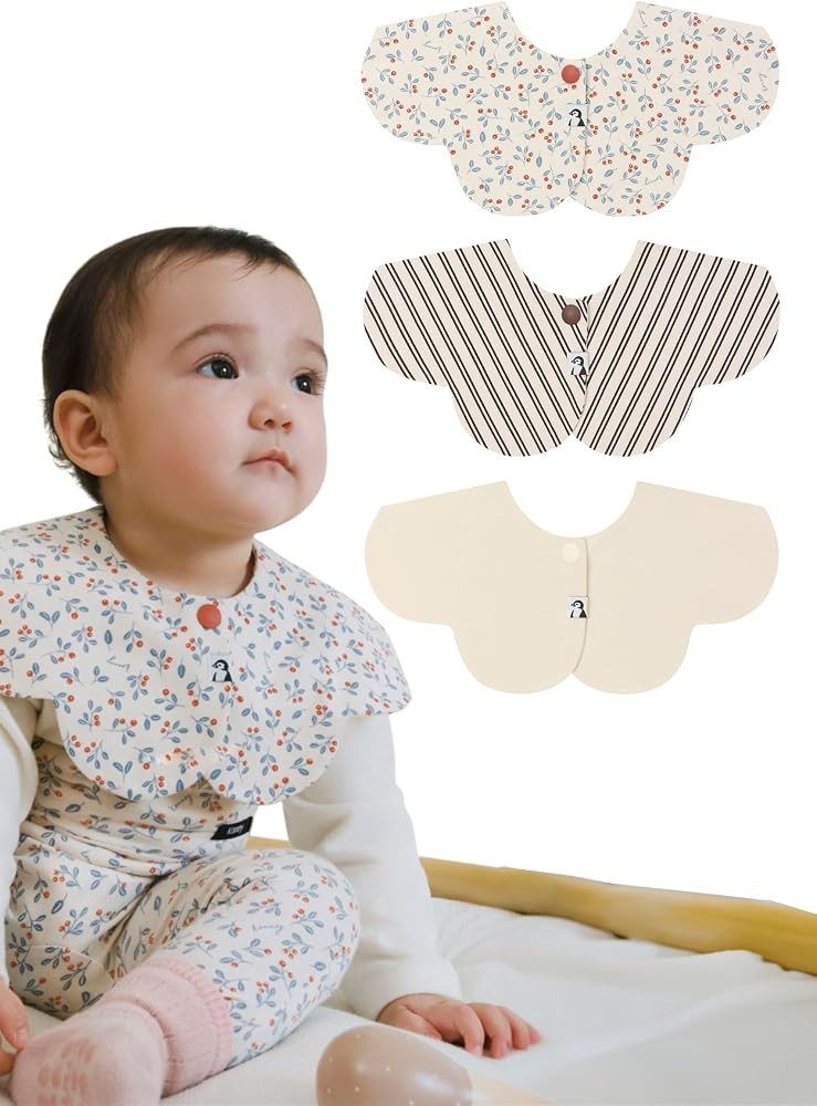 Konny Baby Bib 3/5/7-Pack Set, 360 \u200b\u200b\u00b0 Rotate, Soft and Absorbent Drooling for Tod... | Amazon (US)