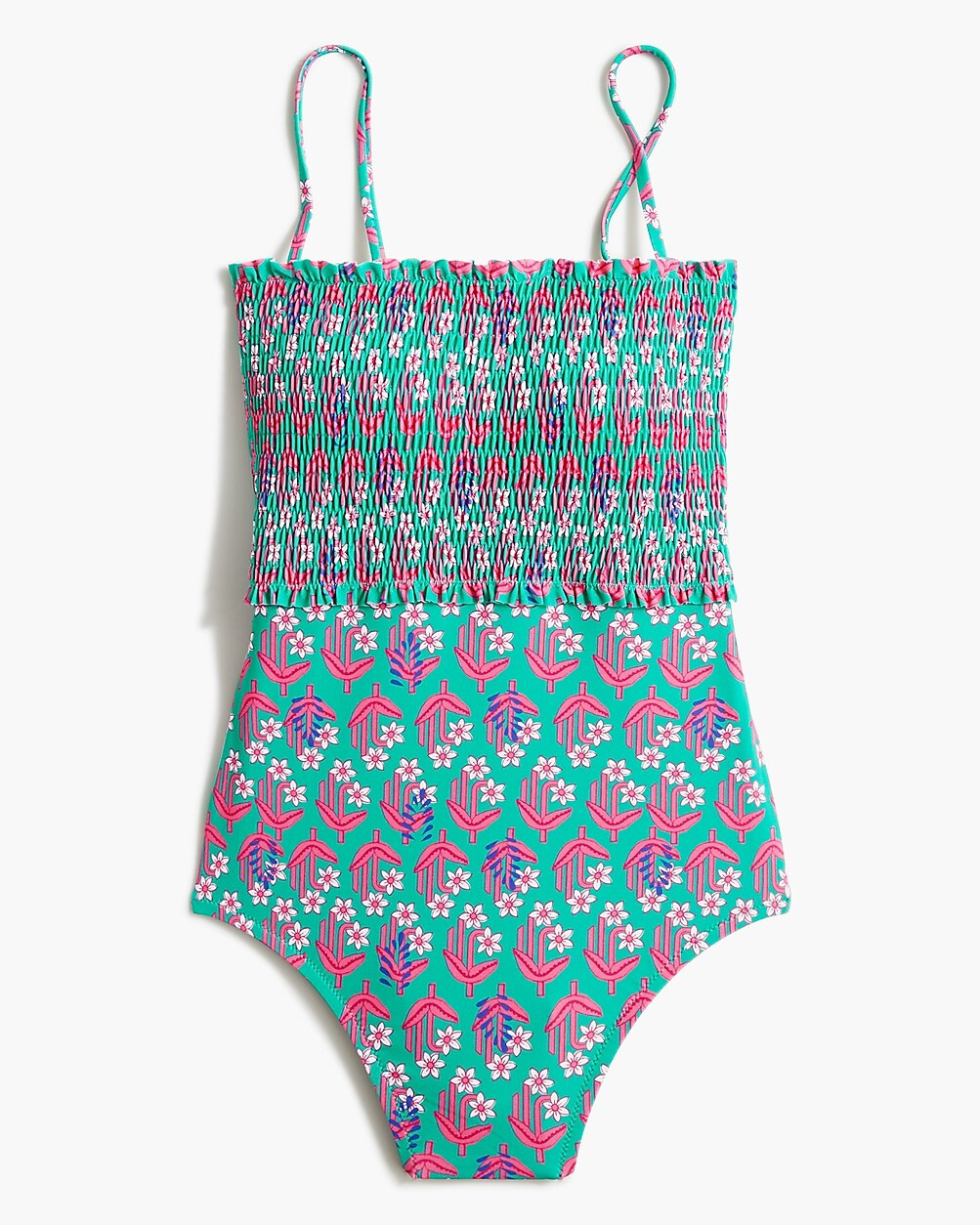 Smocked one-piece swimsuit | J.Crew Factory
