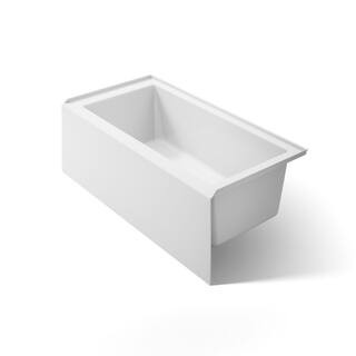 Underscore 60 in. x 30 in. Soaking Bathtub with Right-Hand Drain in White | The Home Depot
