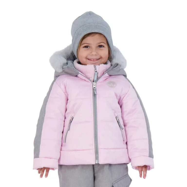 Gerry Girls' 3-Piece Hooded Puffer System Jacket (Rose Mist, 3T) | Walmart (US)