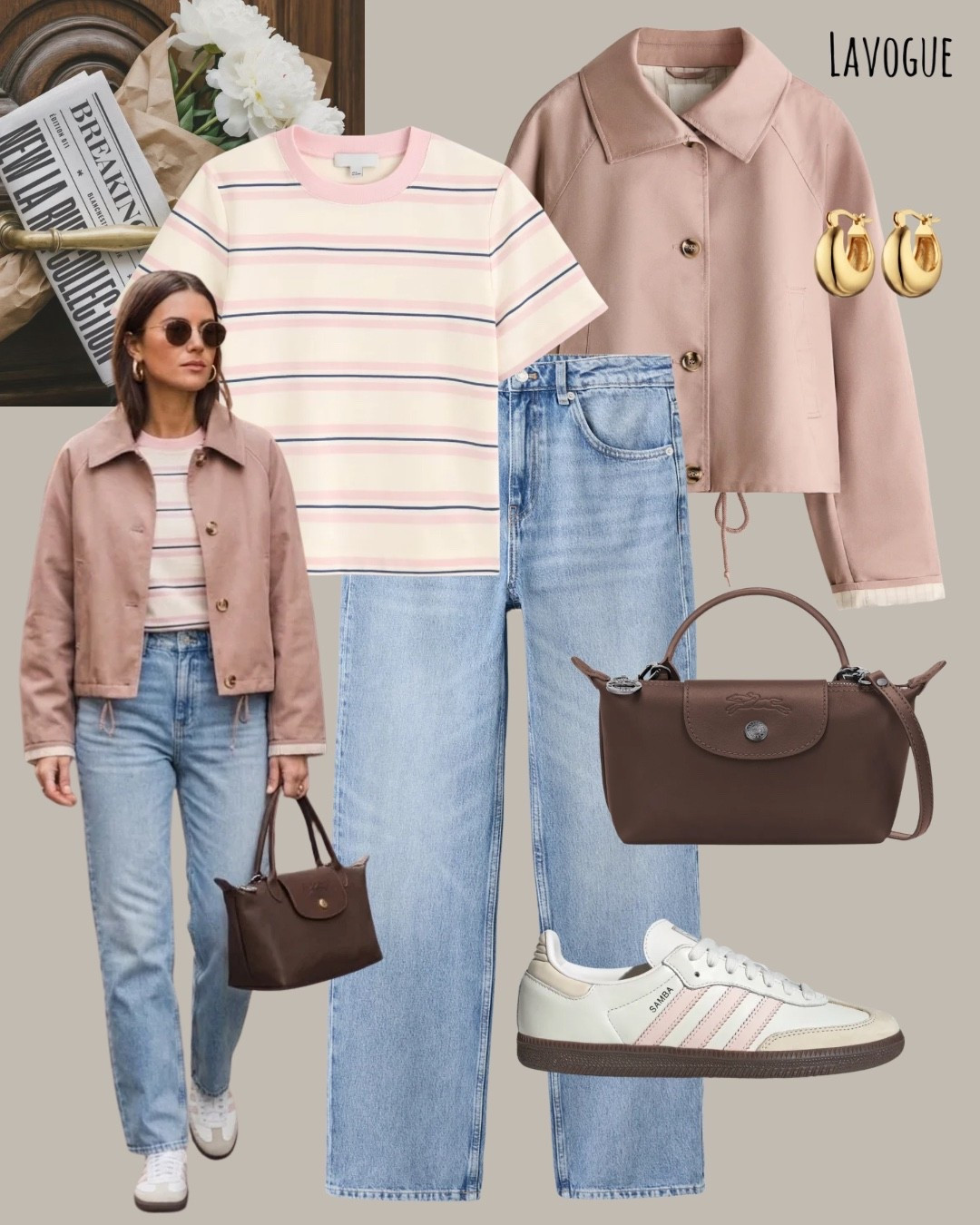 Layered a dusty pink twill jacket over a pink striped tee and light-wash jeans, then finished the look with a brown Longchamp bag and Adidas sneakers. A soft pop of color for everyday 🌸
Shop Below 👇🏼 

#LTKStyle #CasualChic #SpringStyle #EverydayOutfit #DenimStyle #StripedTee #Longchamp #AdidasStyle #OOTD #EffortlessStyle

#LTKootd #LTKSeasonal #LTKPetite