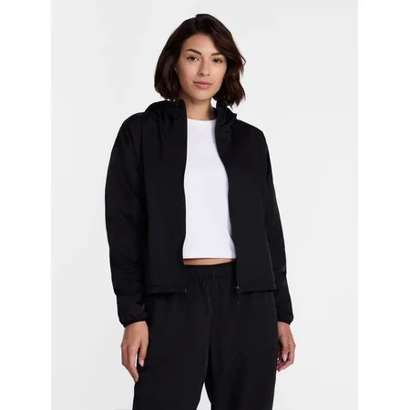 Avia Women's Iridescent Zip Front Jacket with Hood, Sizes XS-XXXL | Walmart (US)