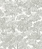 Chesapeake 3115-12541 Spinney Toile Wallpaper, Grey | Amazon (US)